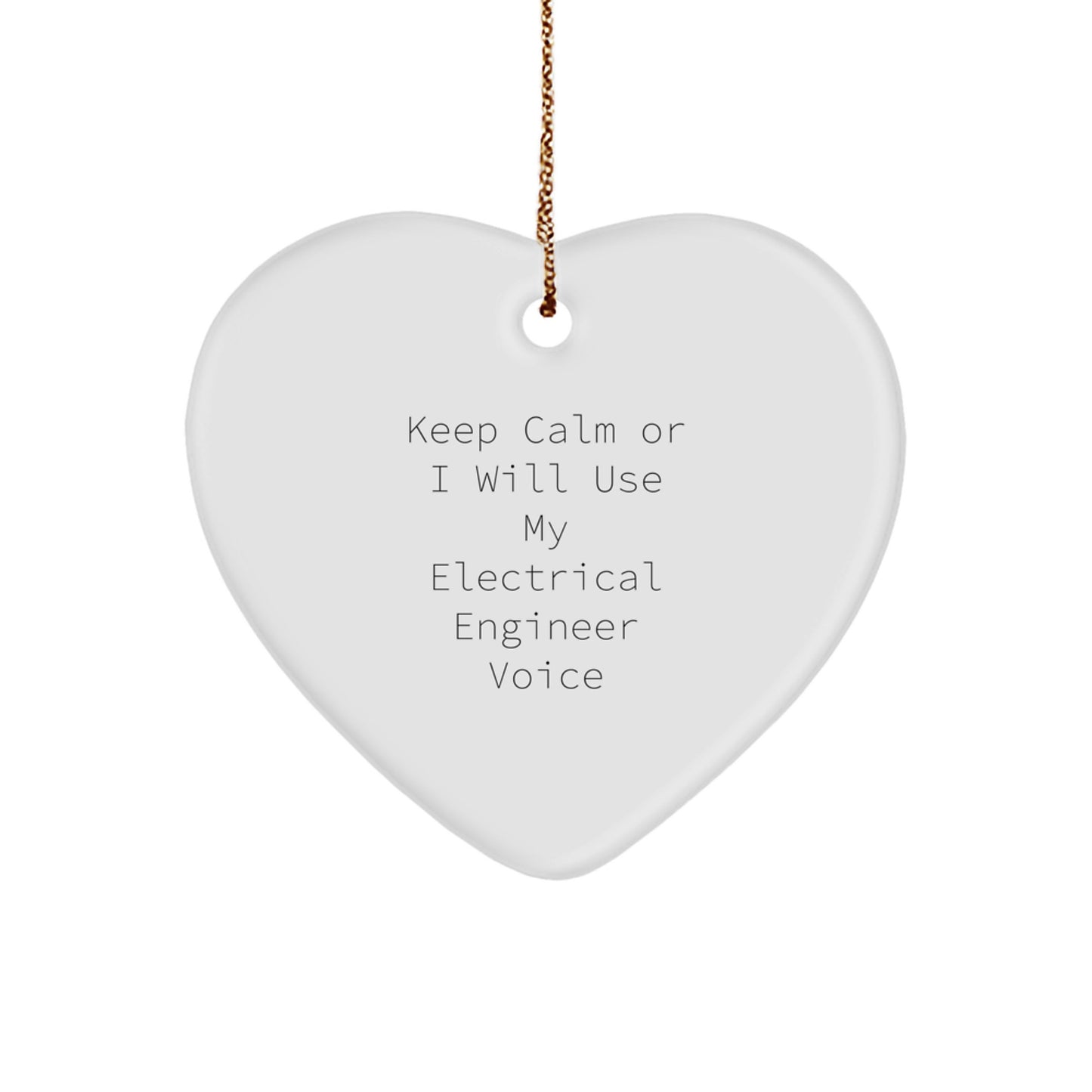 Electrical Engineer Heart Ornament Gift, Funny Electrical Engineer Voice, Christmas Unique Gifts for Electrical Engineers, Friends, Coworkers, Family - Image 1