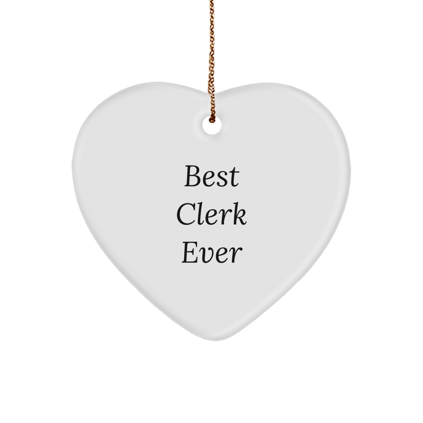 Funny Clerk Heart Ornament Gifts from Coworkers on Christmas Unique Gifts for Office Friends - Image 1