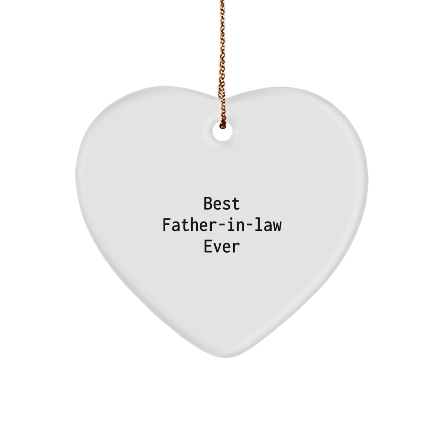 Gifts from Family to Father-in-law for Christmas Unique Heart Ornaments Best 'Best Father-in-law Ever' Funny Inspirational - Image 1