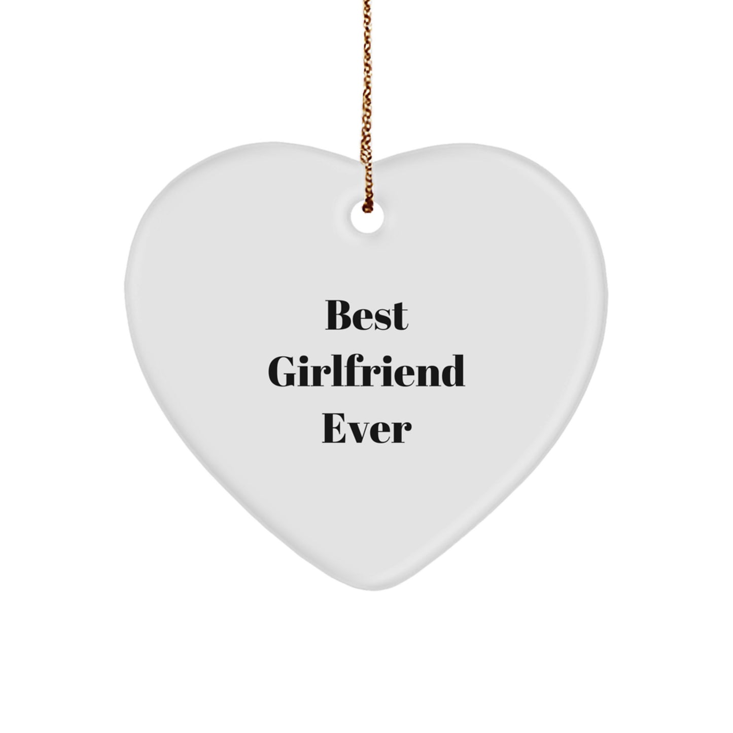 Funny Heart Ornament Gifts from Men to Sweetheart Best Ever for Christmas - Image 1