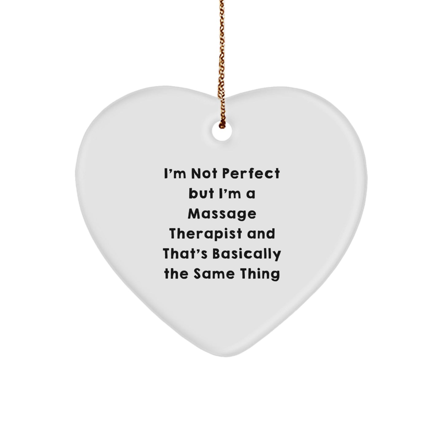Funny Massage Therapist Gifts from Friends for Christmas - Heart Ornament - Image 1