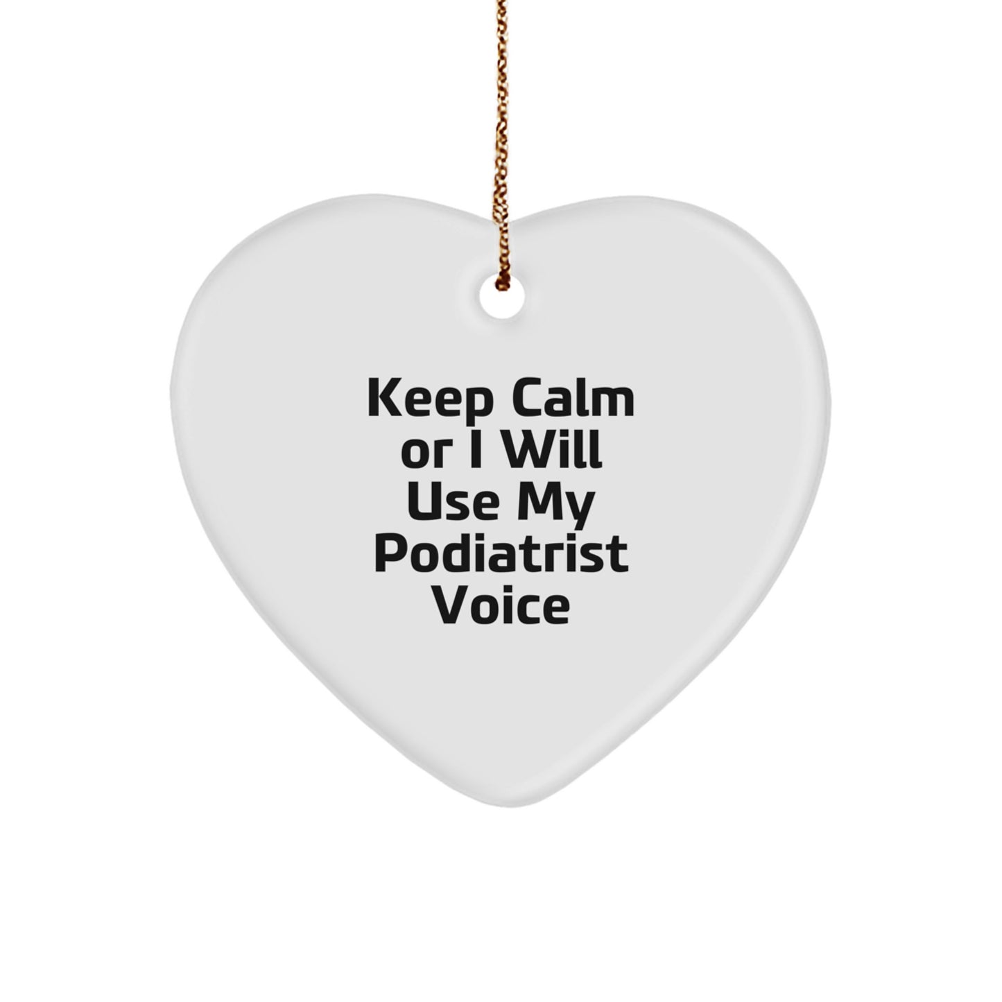 Funny Podiatrist Heart Ornament Gifts from Friends for Podiatrist Christmas Unique Ornaments - Image 1
