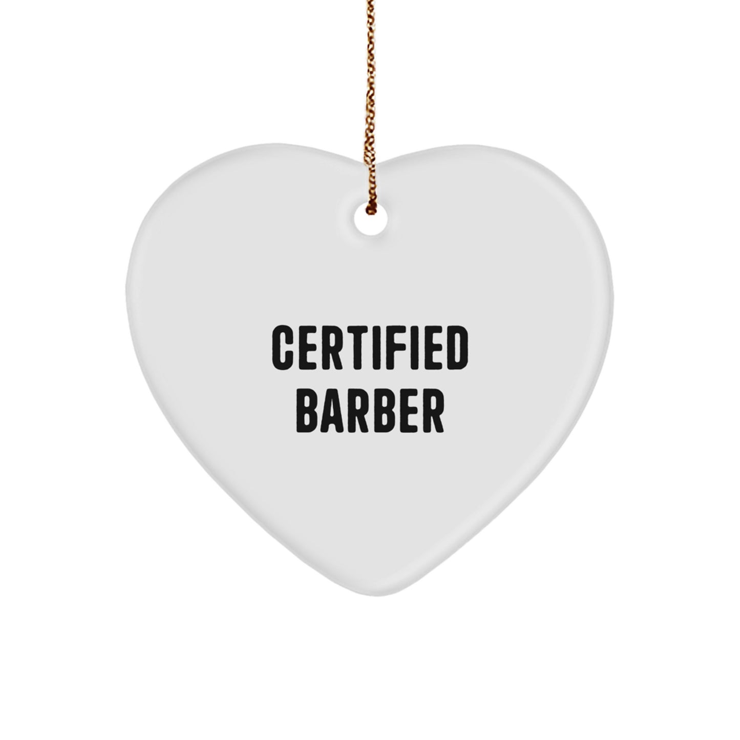 'Cutting Edge' Christmas Unique Gifts from Friends, Gifts for Barber - Funny Quote - Heart Ornament - Image 1