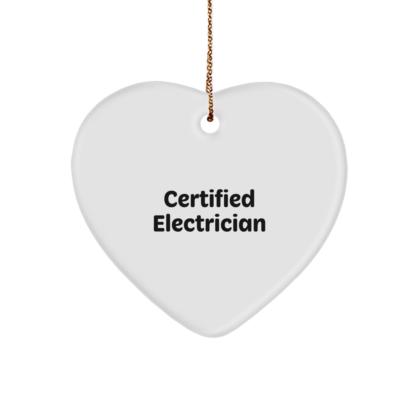 Funny Electrician Gifts from Men to Certified Electricians - Heart Ornament for Christmas Unique Electrician Presents - Image 1