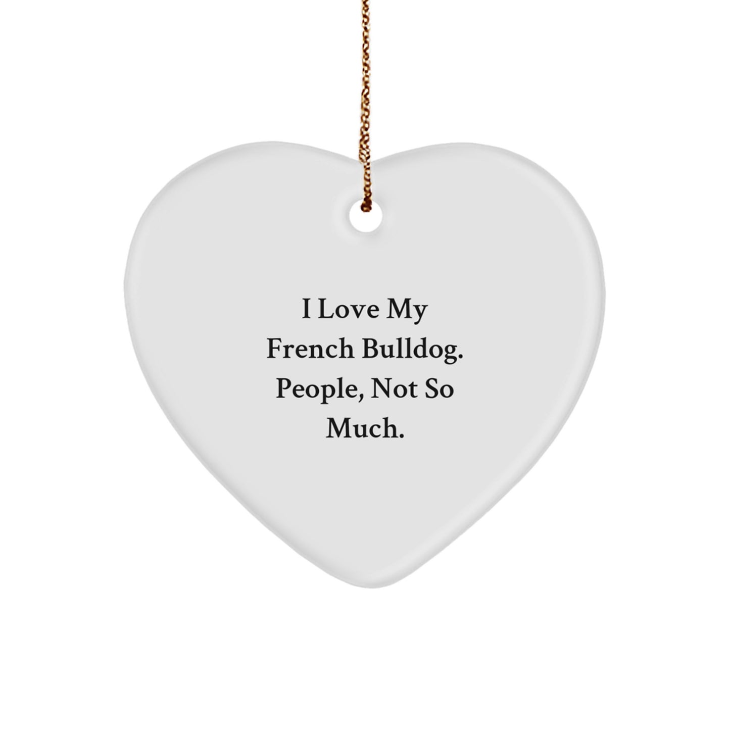 French Bulldog Heart Ornament Gifts from Men to Friends, Cute French Bulldog Gifts for Christmas Unique - Image 1