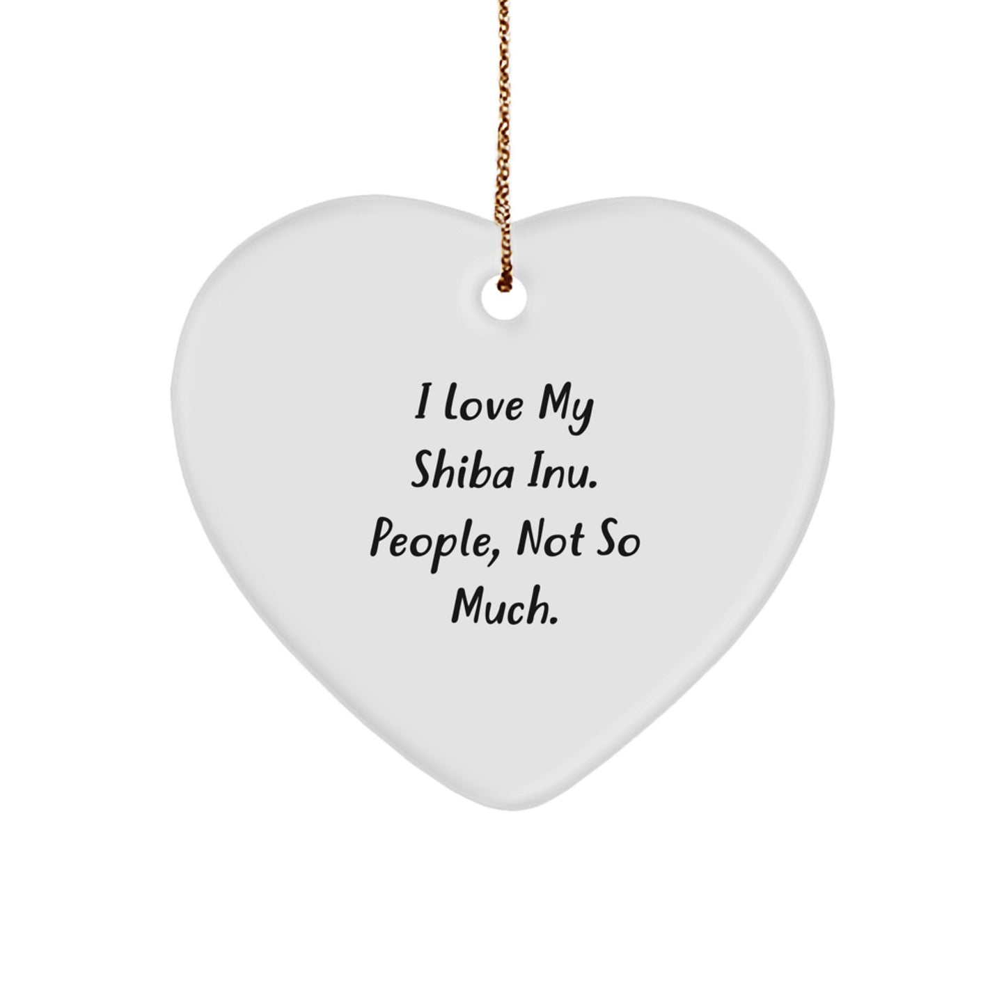 Shiba Inu Dog Lovers Gifts from Friends and Family for Christmas Unique Heart Ornaments Funny Quote - Image 1