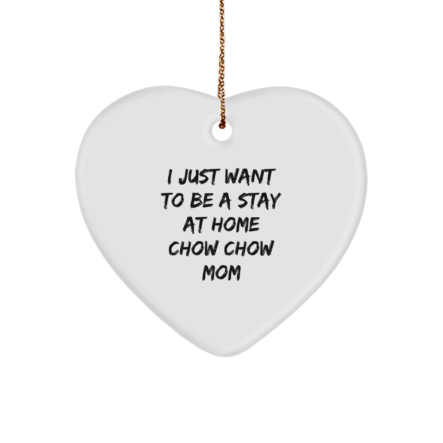 Chow Chow Dog Mom Funny Gifts from Mom to Chow Chow Dog this Christmas Unique Heart Ornament for Chow Chow Dog Lover - Image 1