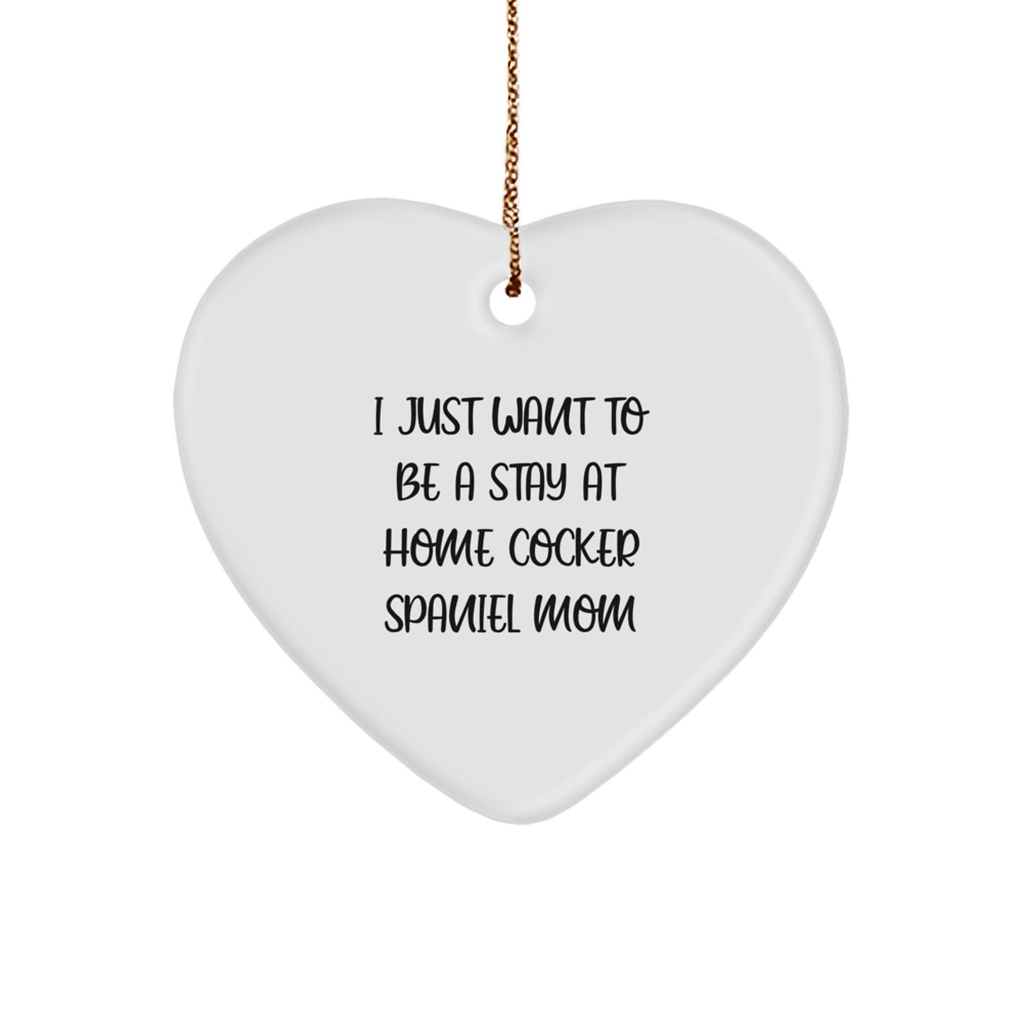 Cocker Spaniel Dog Mom's Christmas Unique Gift Heart Ornament for Home Decor - Image 1