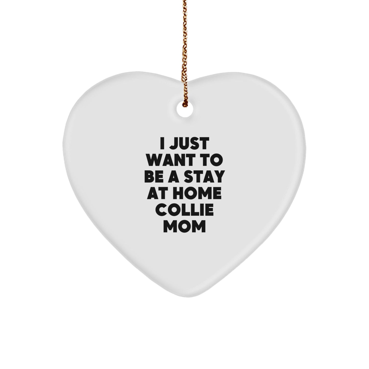 Collie Dog Mom Heart Ornament Gifts from Friends for Christmas Unique Collie Dog Lover Home Decor - Image 1