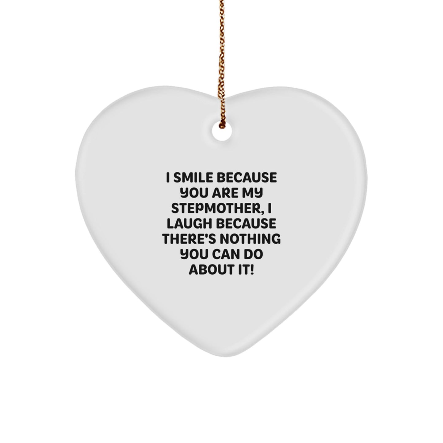 Funny Stepmother Heart Ornament Gifts from Men for Christmas Unique Stepmother Gifts for Women - Image 1