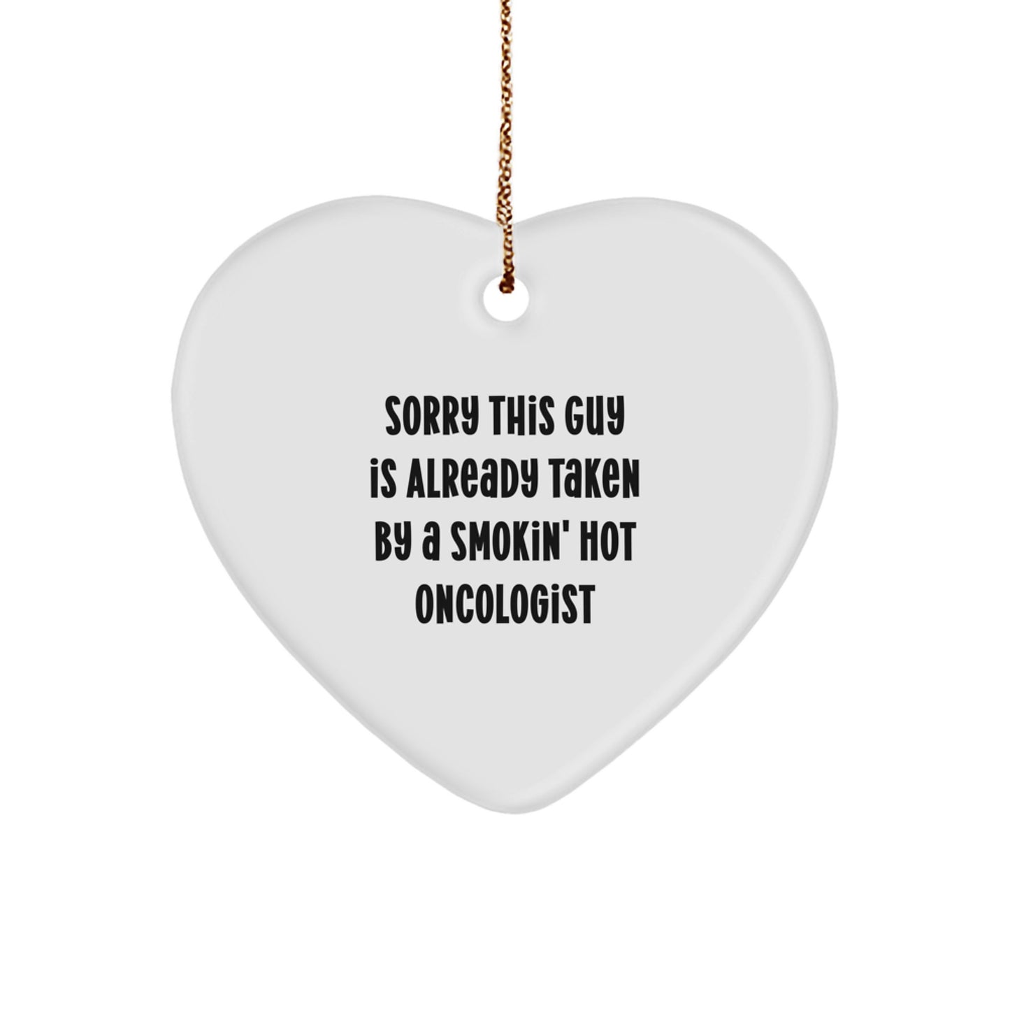 Funny Oncologist Christmas Unique Gift Ideas for Him or Her, Heart Ornament from Friends or Family - Image 1