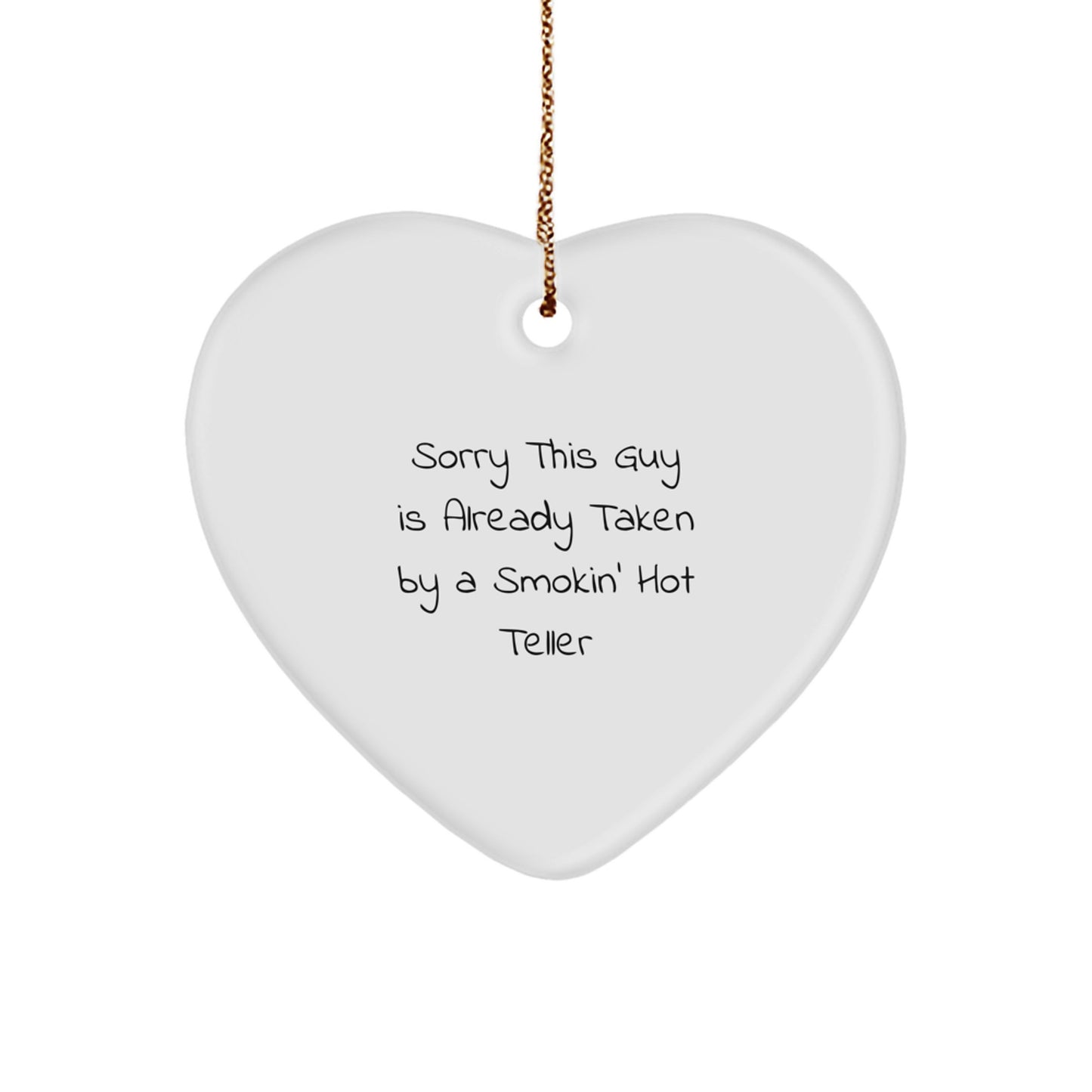 Funny Teller Heart Ornament Gifts from Men, Women, Friends for Teller, Christmas Unique Ornaments - Image 1