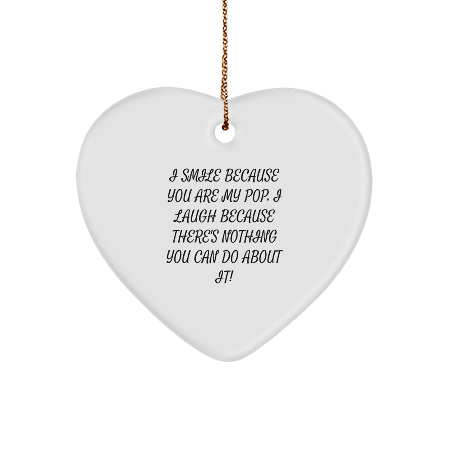 Funny Pop Heart Ornament Gifts from Family to Pop, Christmas Unique Gifts for Pop - Image 1
