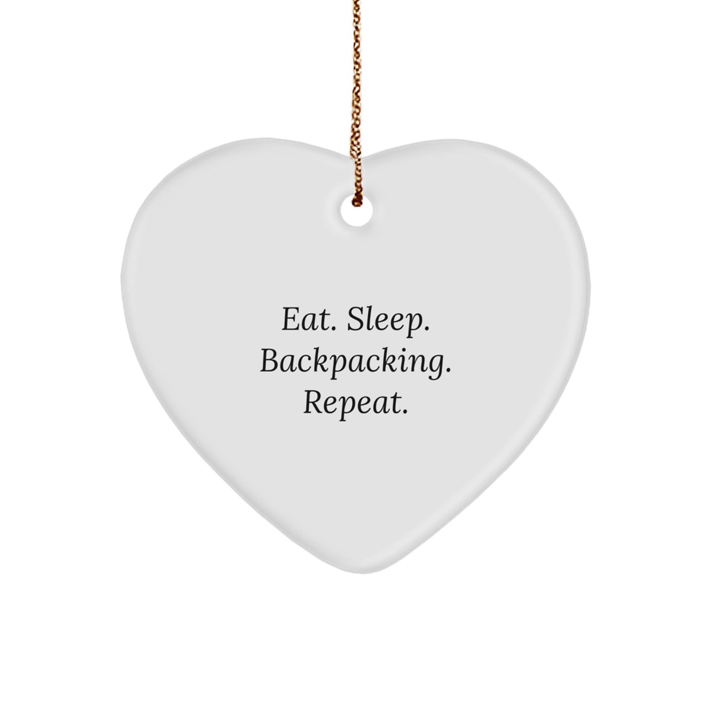 Backpacking Love Gifts for Men Women Friends Family - Funny Heart Ornament Christmas Unique - Image 1