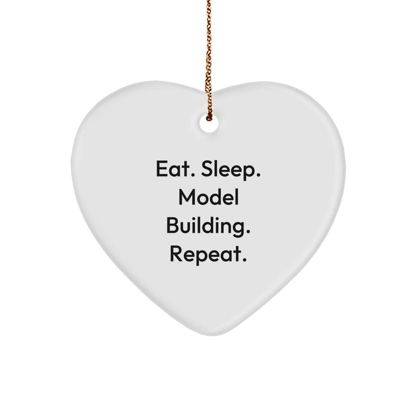 Funny Model Building Christmas Heart Ornament Gifts from Mom for Hobbyist Men - Image 1