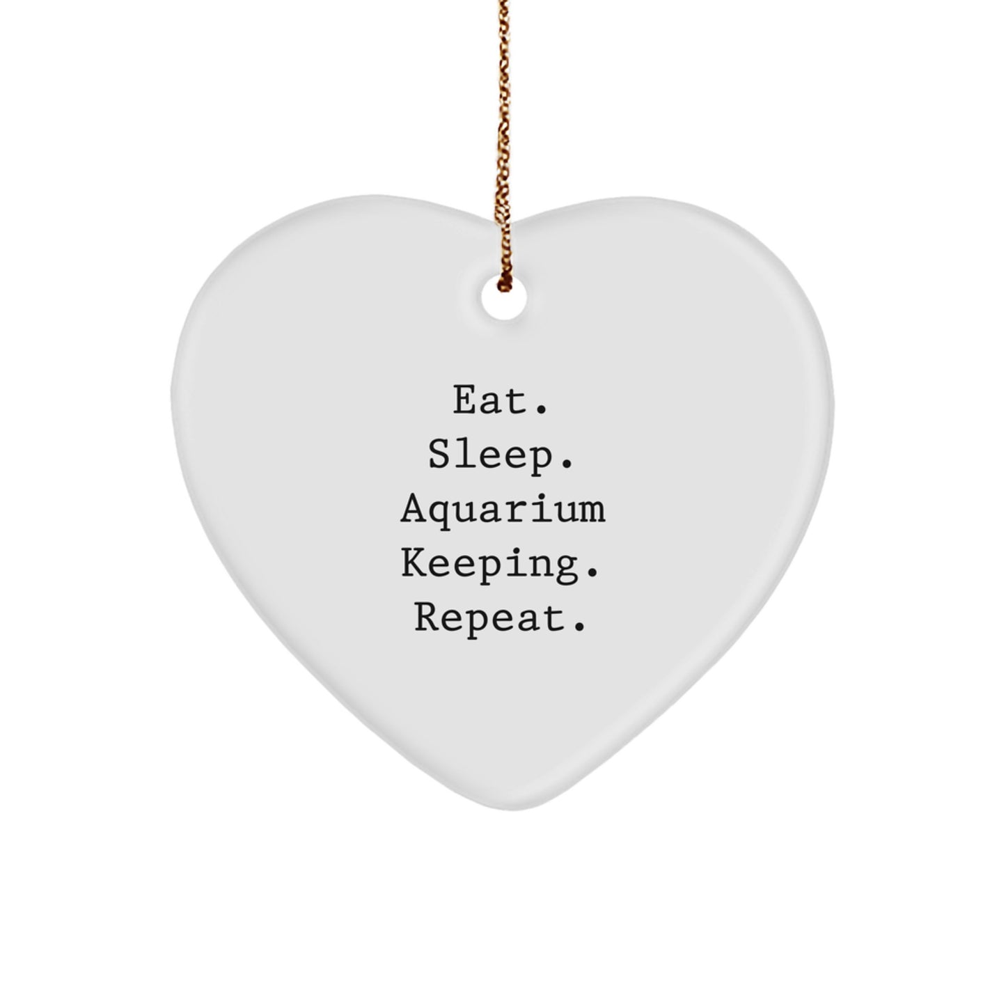 Funny Aquarium Keeping Heart Ornament Gifts from Men to Aquarium Keeping Friends for Christmas - Image 1