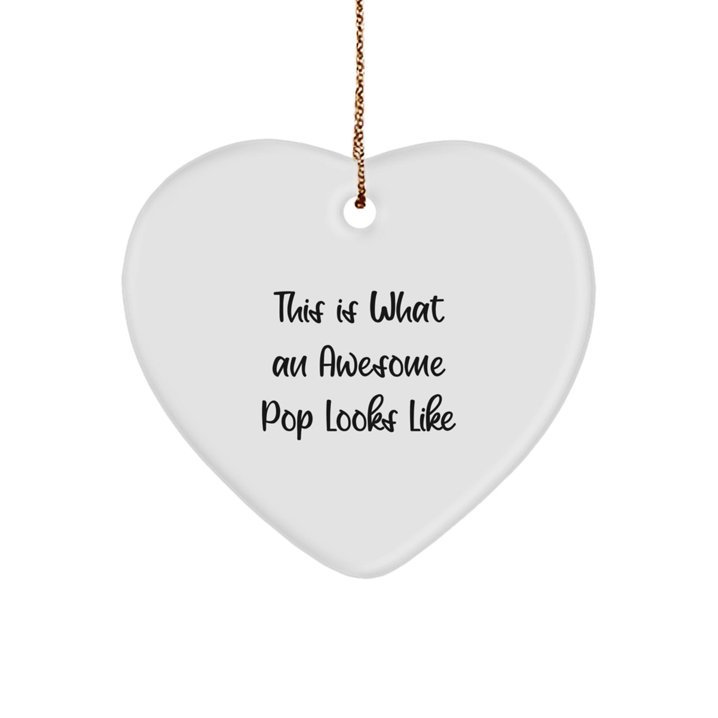 Funny Pop Christmas Heart Ornaments Gifts from Men to Friends - Image 1