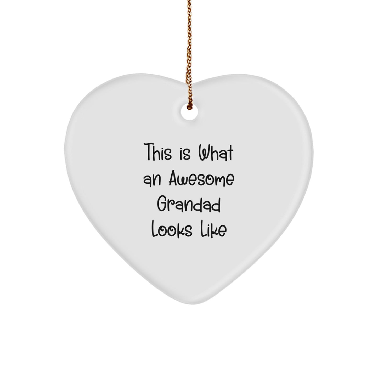 Funny Grandad Heart Ornament Gifts from Grandads to Grandsons for Christmas Unique Presents - Image 1