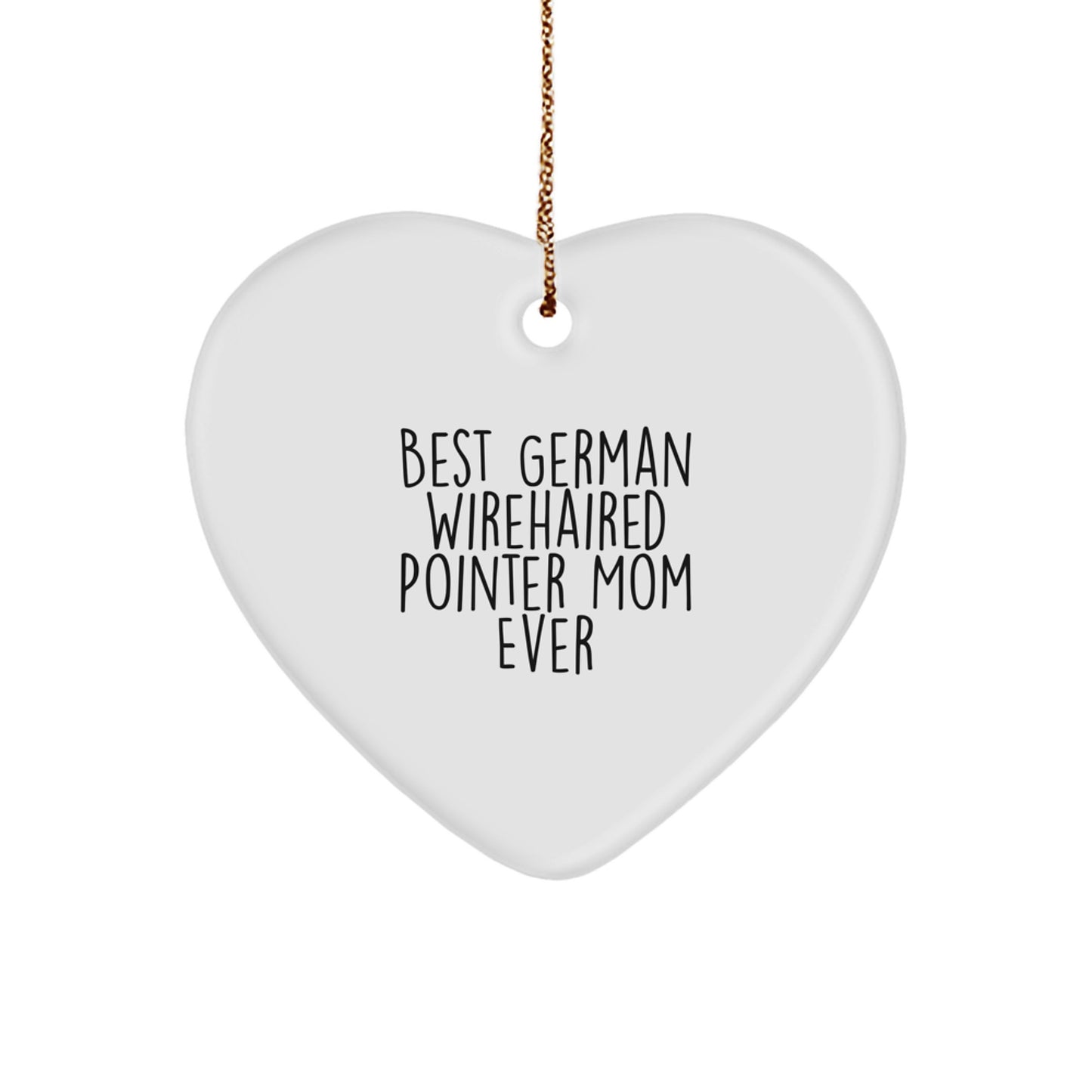 Funny German Wirehaired Pointer Dog Mom Gifts from Loved Ones for German Wirehaired Pointer Dog Lovers, Heart Ornament for Christmas Unique Gifts - Image 1