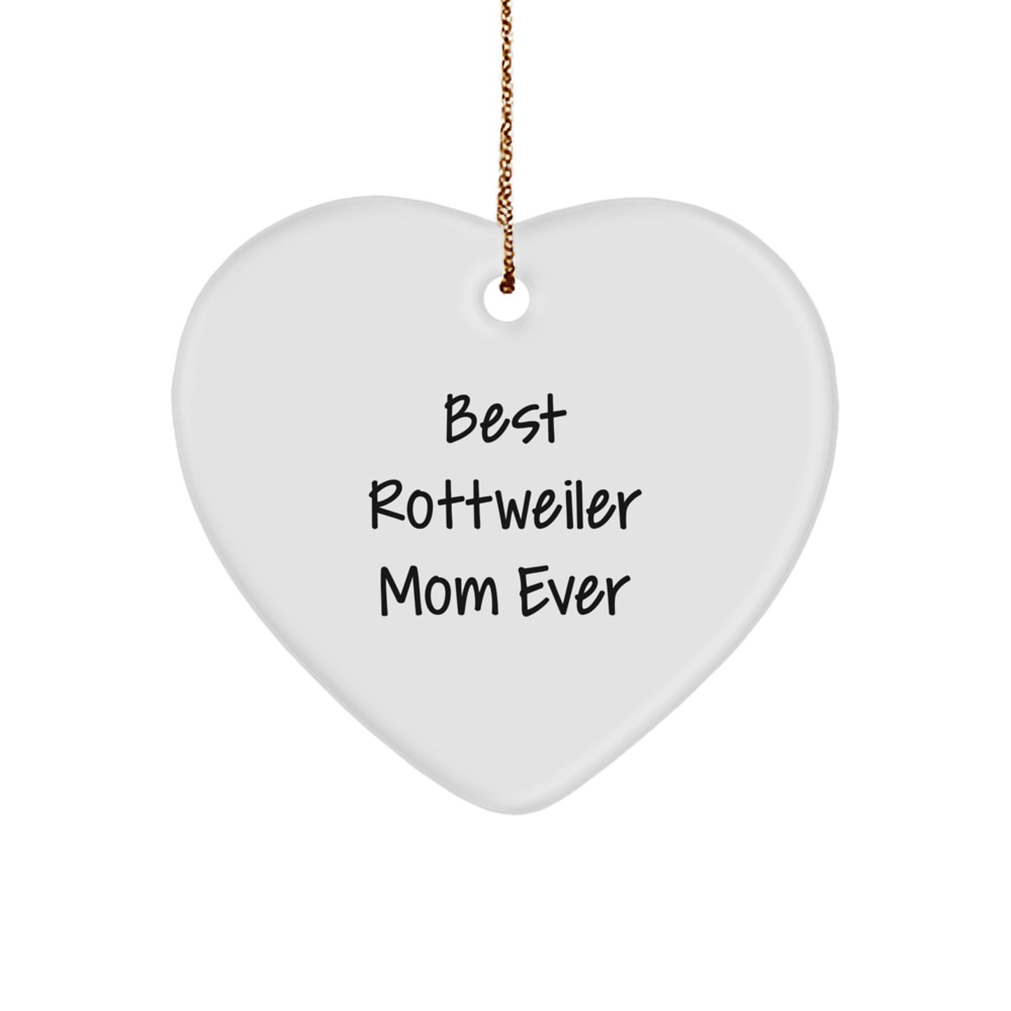 Funny Rottweiler Mom Gifts from Women to Rottweiler Dog Lovers - Heart Ornament for Christmas Unique Gifts - Image 1
