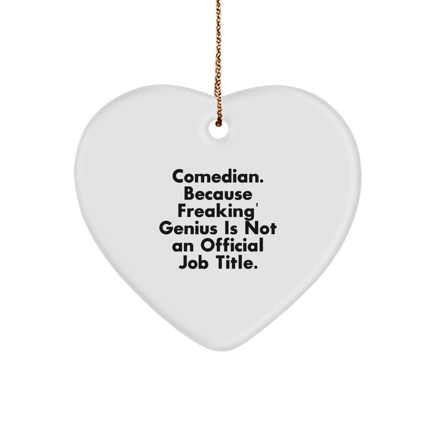 Comedian Heart Ornament Funny Gifts from Friends for Comedian Christmas Unique Decorations - Image 1