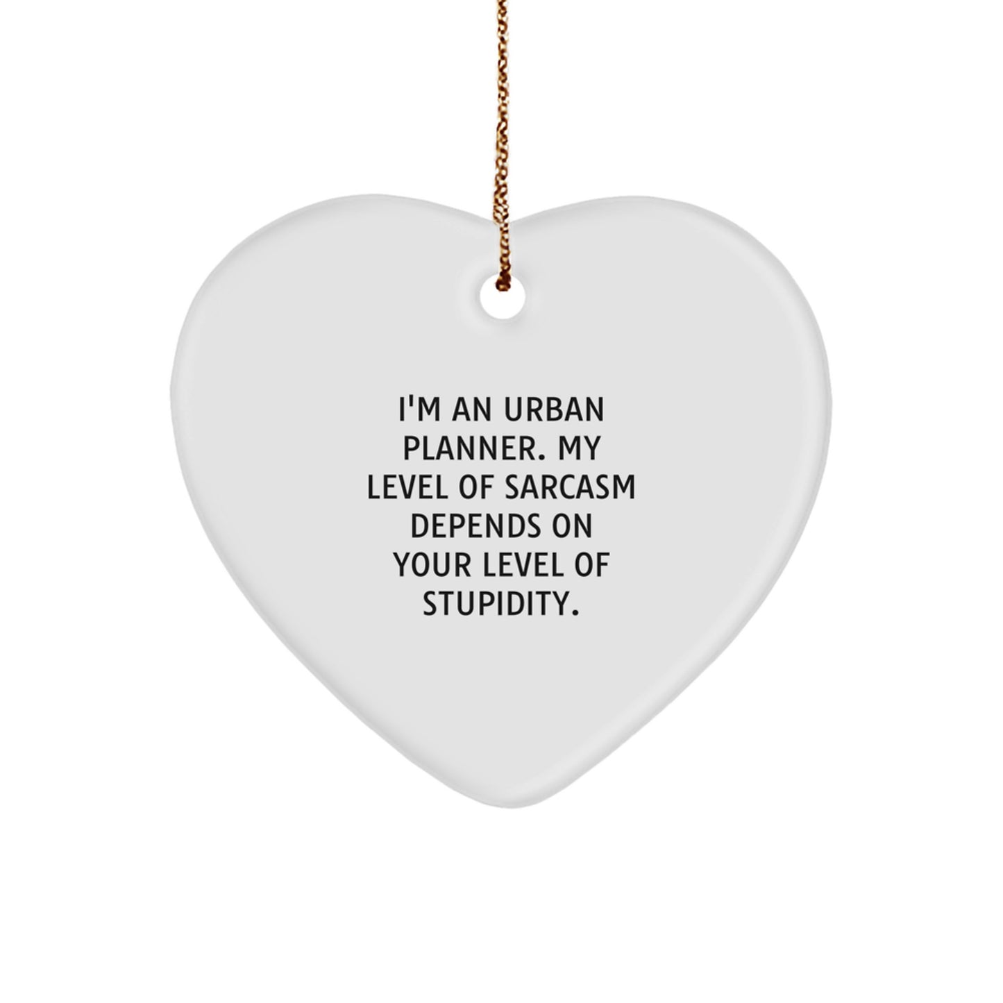 Funny Urban Planner Heart Ornament Gifts from Friends and Family for Christmas Unique Presents - Image 1