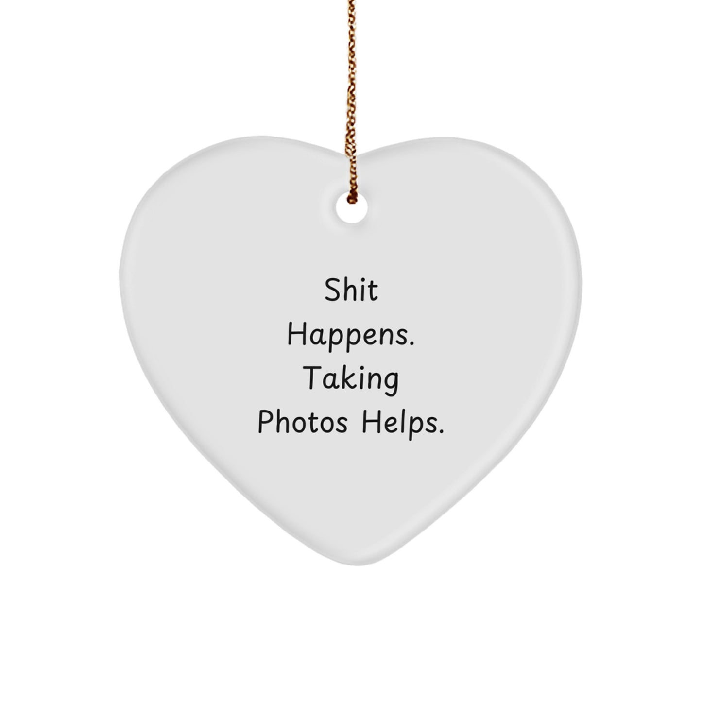 Funny Taking Photos Heart Ornament Gifts from Friends for Women on Christmas - Image 1