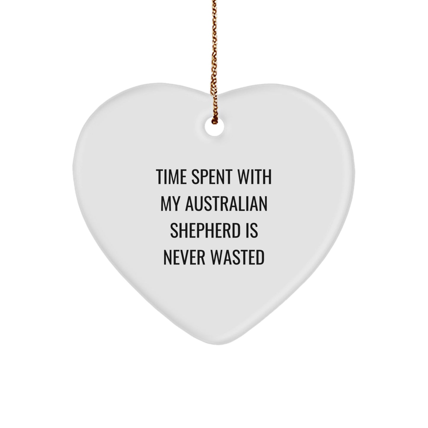 Funny Australian Shepherd Dog Heart Ornament Gifts from Family for Australian Shepherd Dog Lovers Christmas Unique Gifts - Image 1
