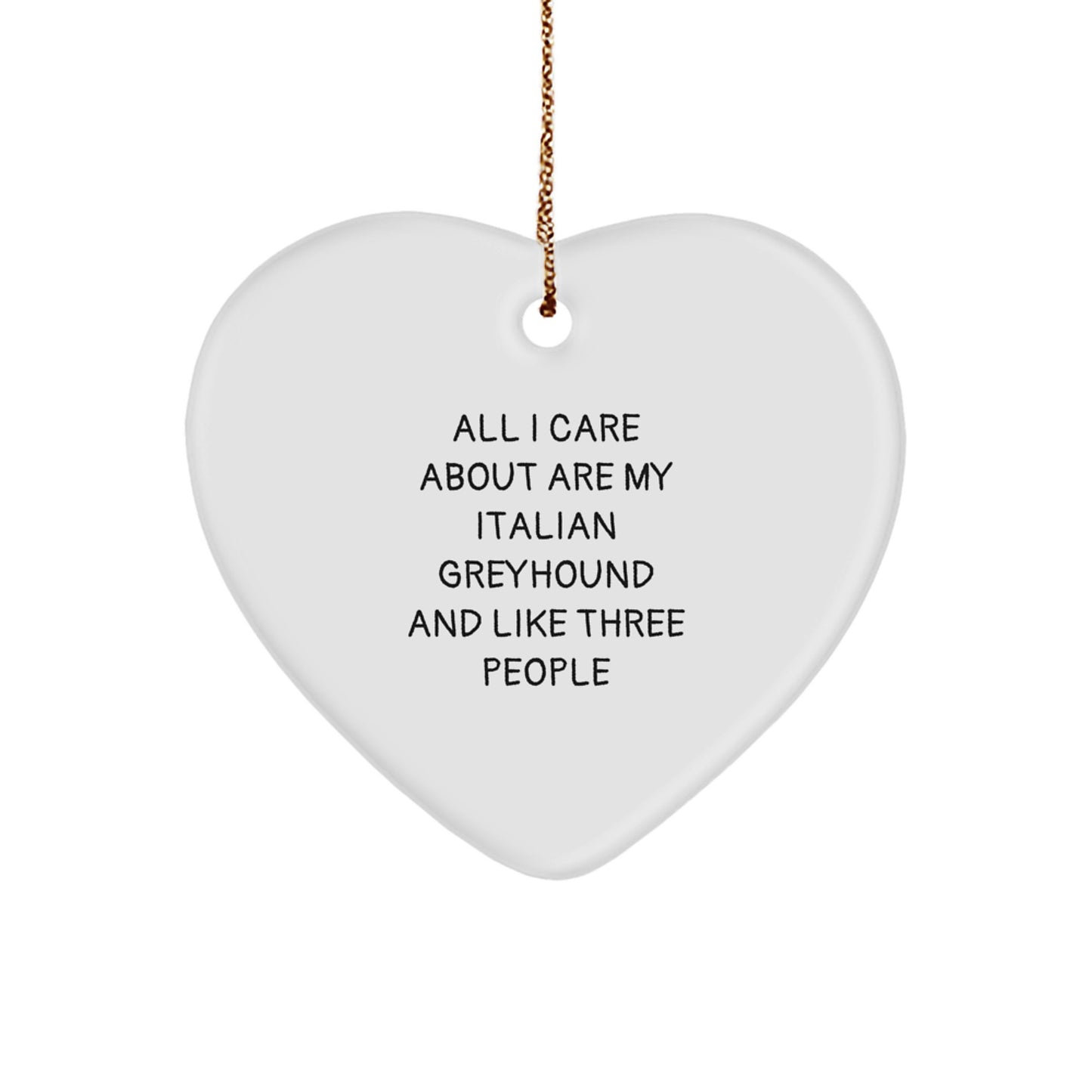 Italian Greyhound Dog Lovers Gifts from Friends, Heart Ornament for Italian Greyhound Dog, Christmas Unique Gifts - Image 1
