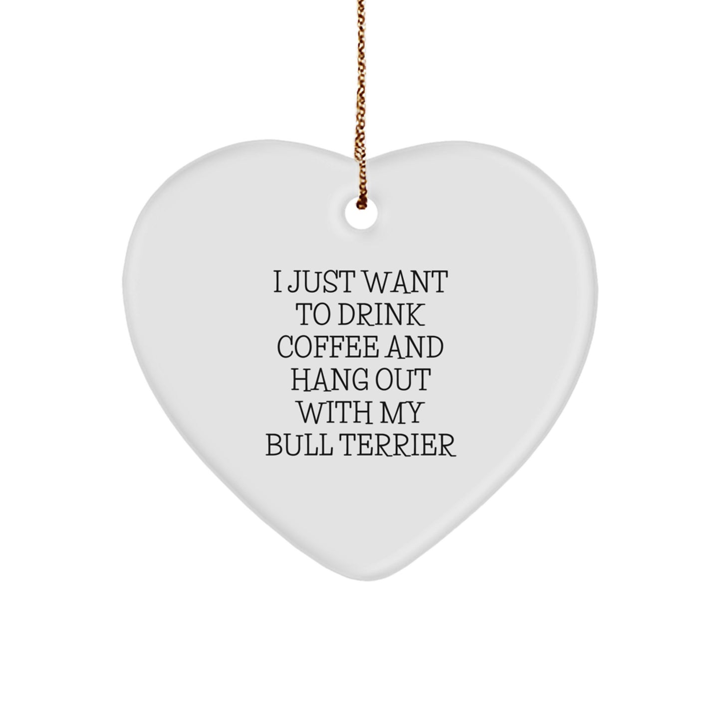 Funny Bull Terrier Dog Heart Ornament Gifts from Family and Friends for Christmas - Image 1