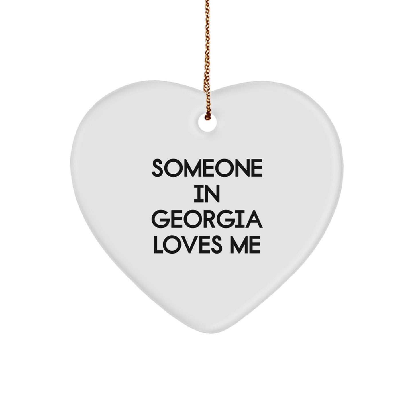 Georgia Heart Ornament, Gifts from Someone Who Loves You, Christmas Unique Gifts for Friends, Family, or Coworkers in Georgia - Image 1