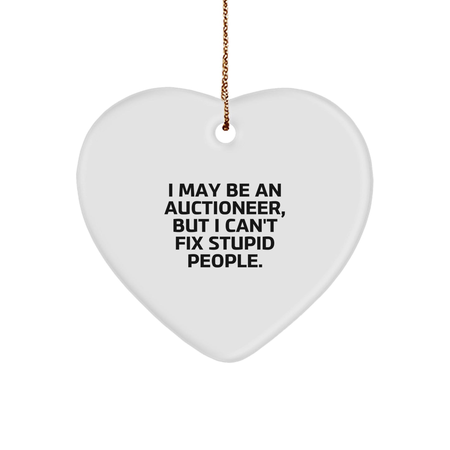 Auctioneer Gifts from Friends, Funny Heart Ornament for Men, Gift Ideas for Auctioneers, Christmas Unique Gifts - Image 1