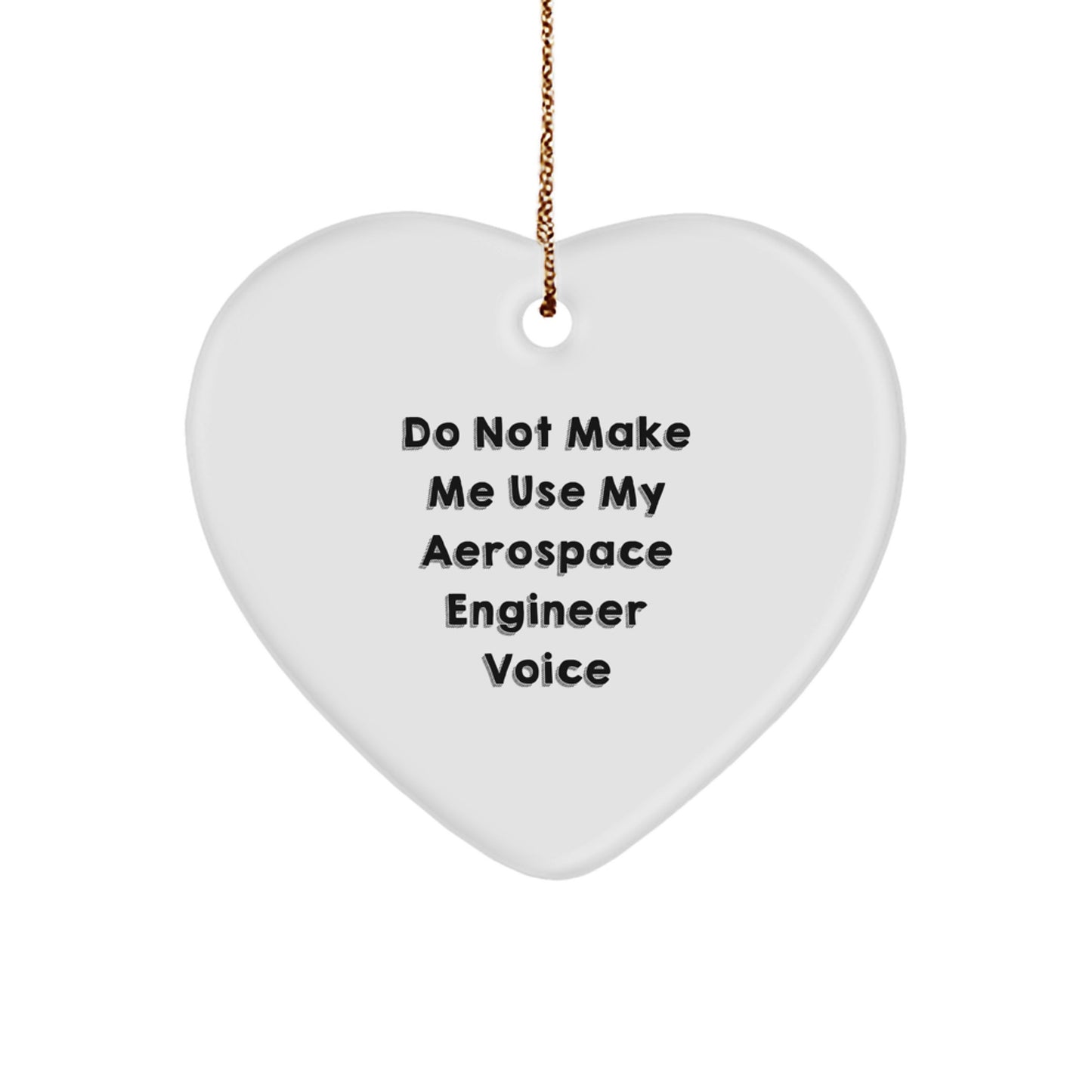 Funny Aerospace Engineer Heart Ornament Gifts from Friends for Christmas Unique - Image 1