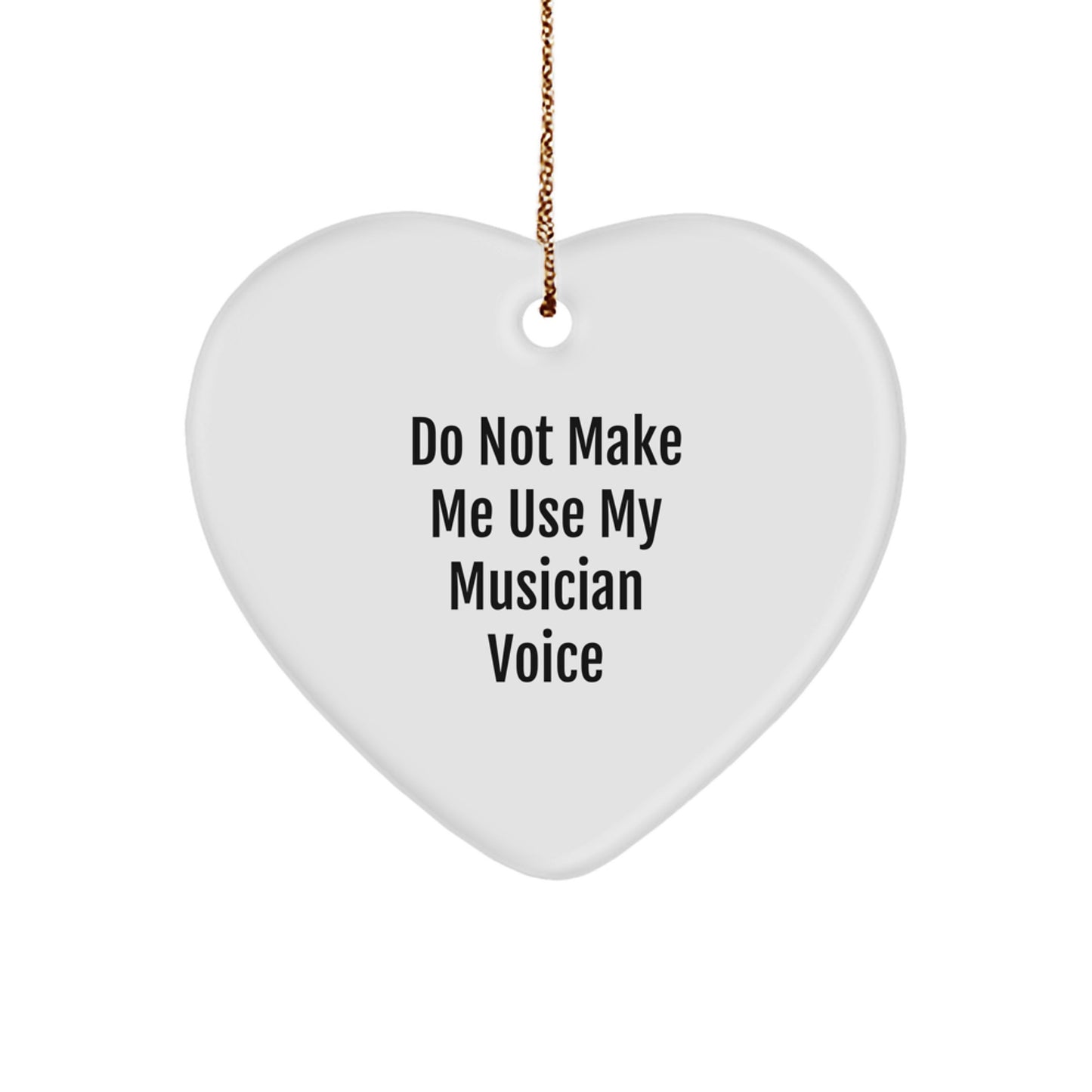 Funny Musician Heart Ornament Gifts from Friends, Heartfelt Inspirational Message, Christmas Unique Gifts for Musician, Men, Women - Image 1
