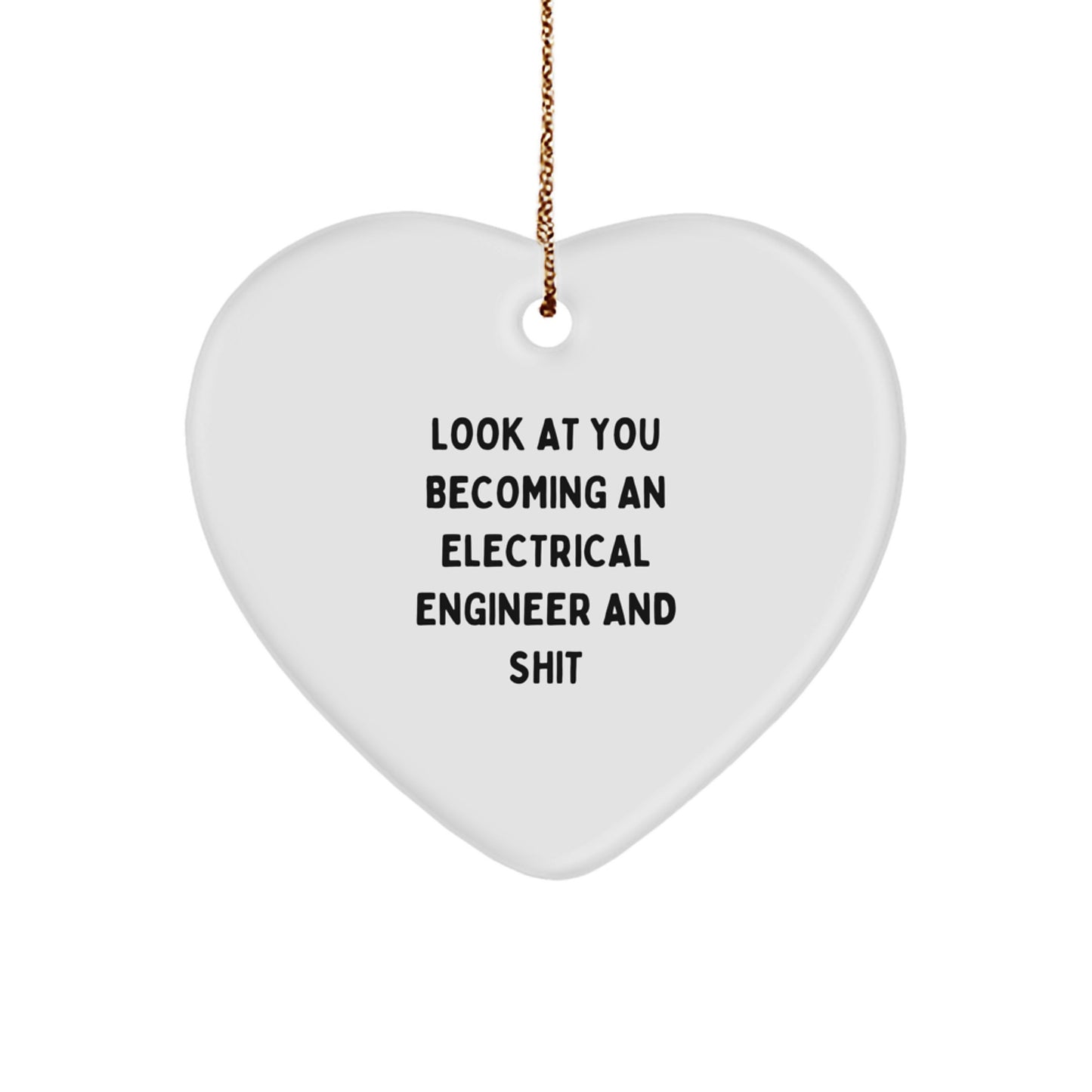 Gifts from Friends to Electrical Engineers - Funny Heart Ornament for Christmas Unique Gifts - Image 1