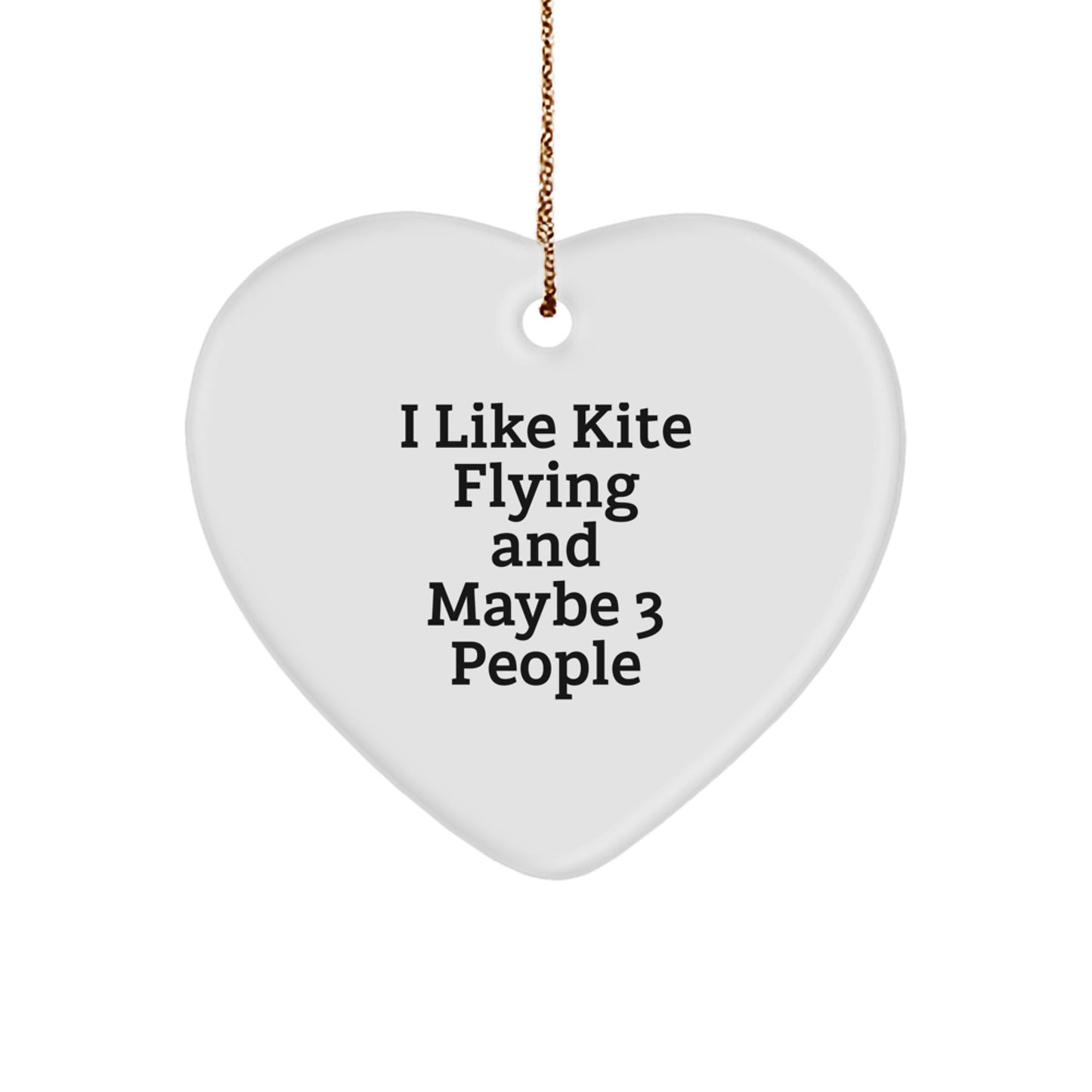 Kite Flying Heart Ornament Funny Gift for Kite Enthusiasts from Friends and Family, Great Christmas Unique Gift Ideas - Image 1