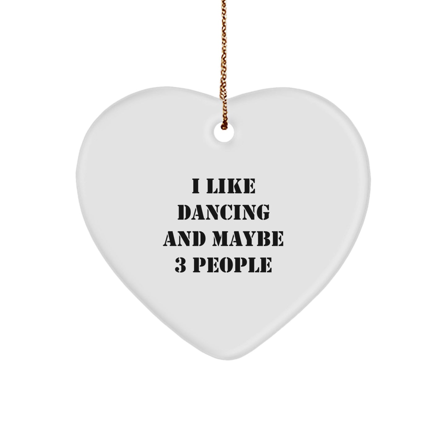 Funny Dancing Heart Ornament, Gifts from Family for Dancing Friends, Christmas Unique Decoration - Image 1