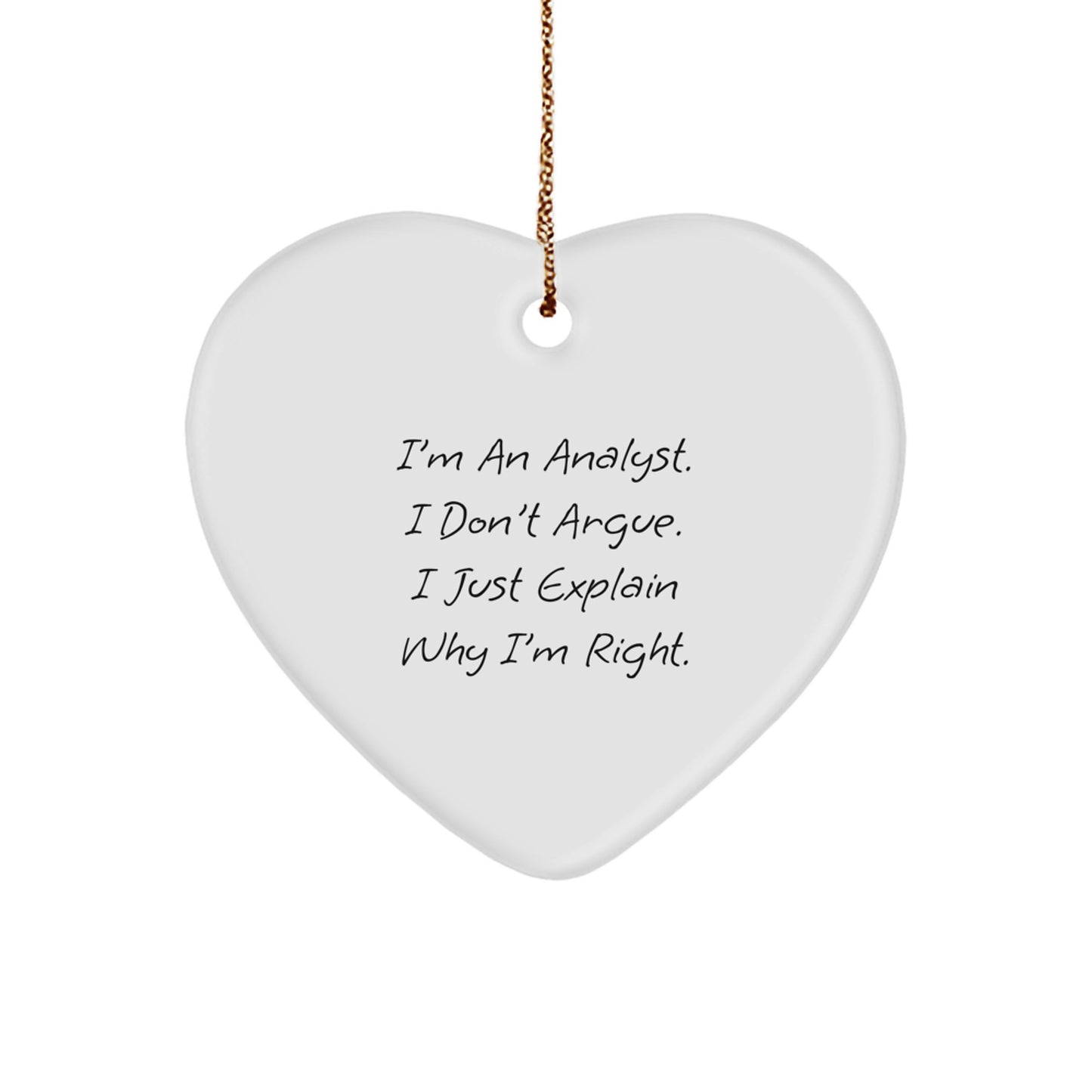 Funny Analyst Heart Ornament Gifts from Friends for Christmas Unique Presents - Image 1