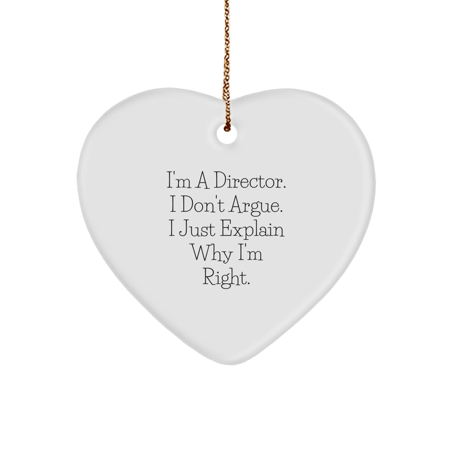 Funny Director Heart Ornament Gifts from Friends for Director - Christmas Unique Decorations for Home - Image 1