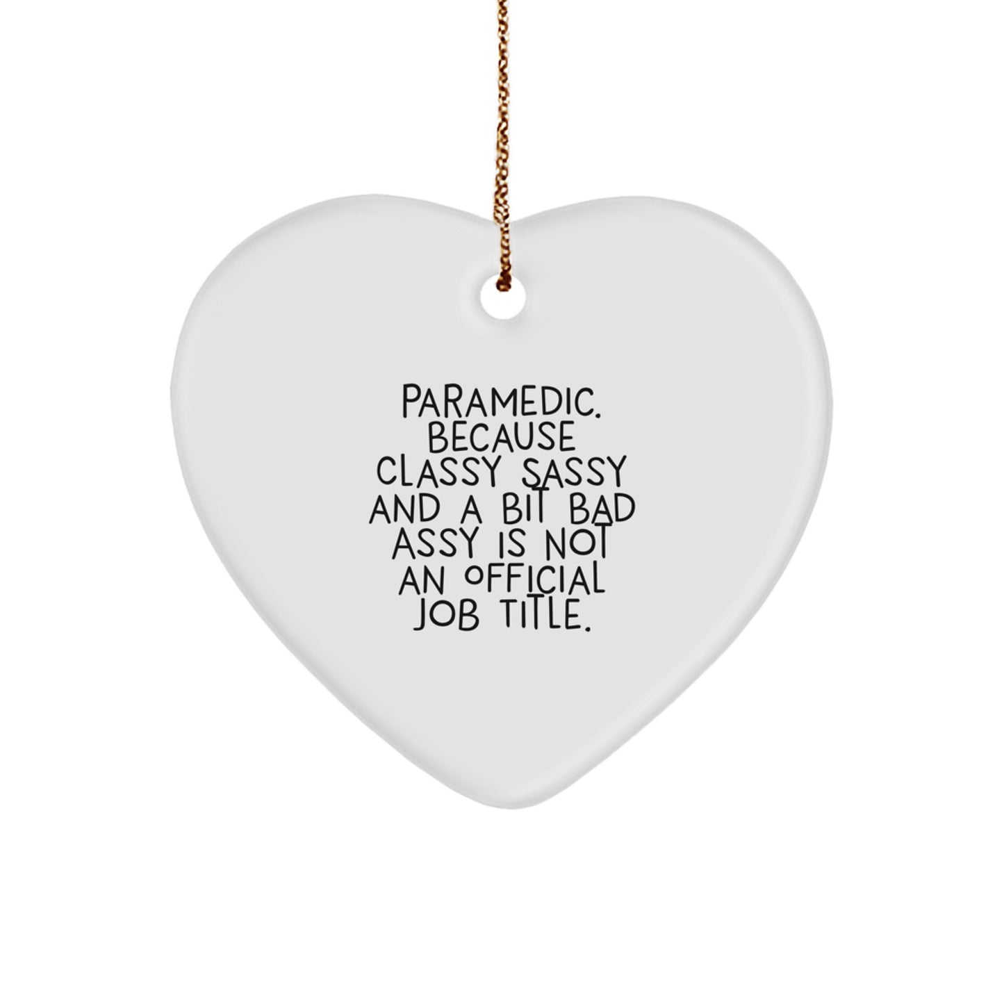 Rescue Worker Heart Ornament, Funny Quote Gifts for Men from Friends, Christmas Unique Gifts for Rescue Worker - Image 1