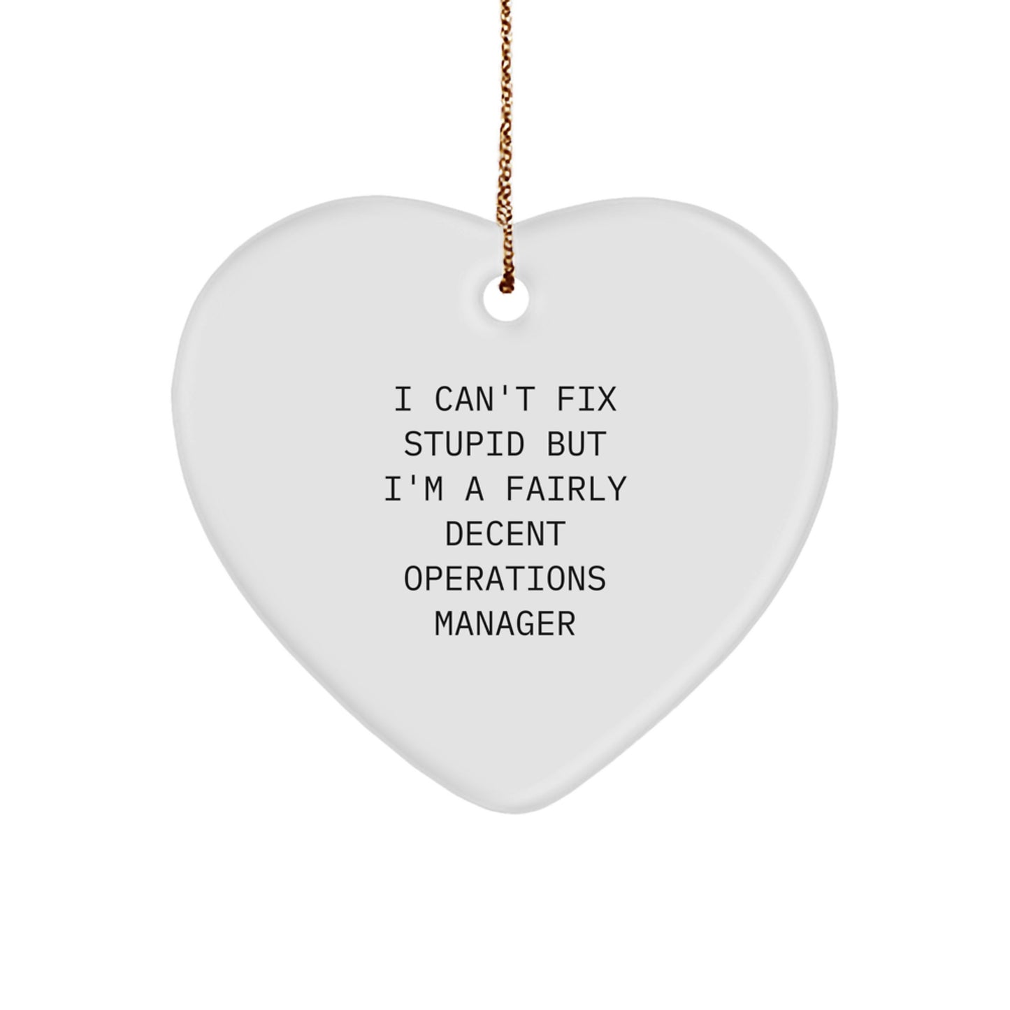 Funny Operations Manager Heart Ornament Gifts from Friends to Christmas Unique Gifts for Operations Manager - Image 1