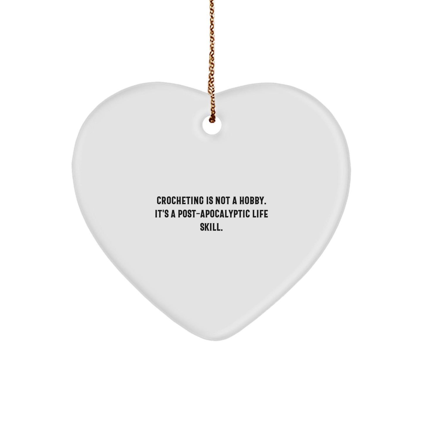Funny Crocheting Heart Ornament Gifts from Friends and Family Members for Crocheting Lovers on Christmas - Image 1