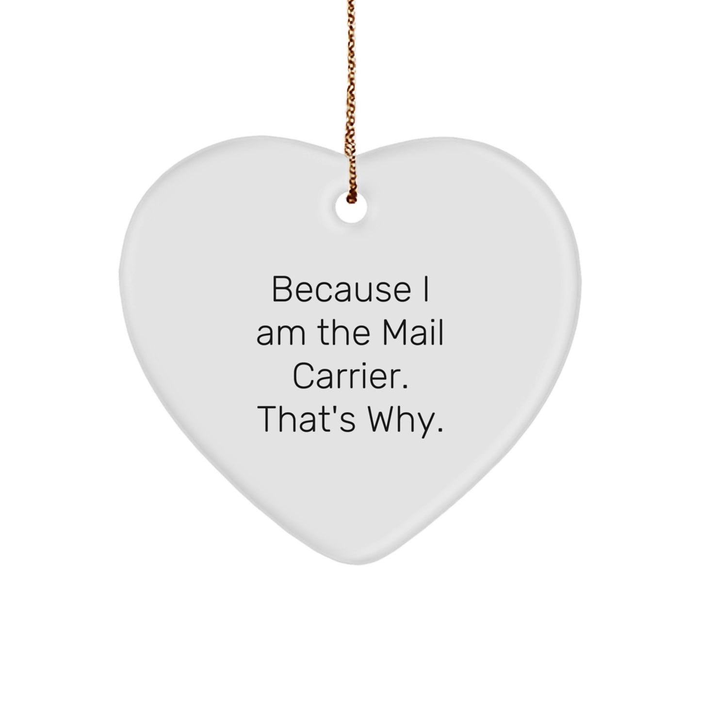 Funny Mail Carrier Heart Ornament Gifts from Family for Christmas Unique Mail Carrier Gifts - Image 1
