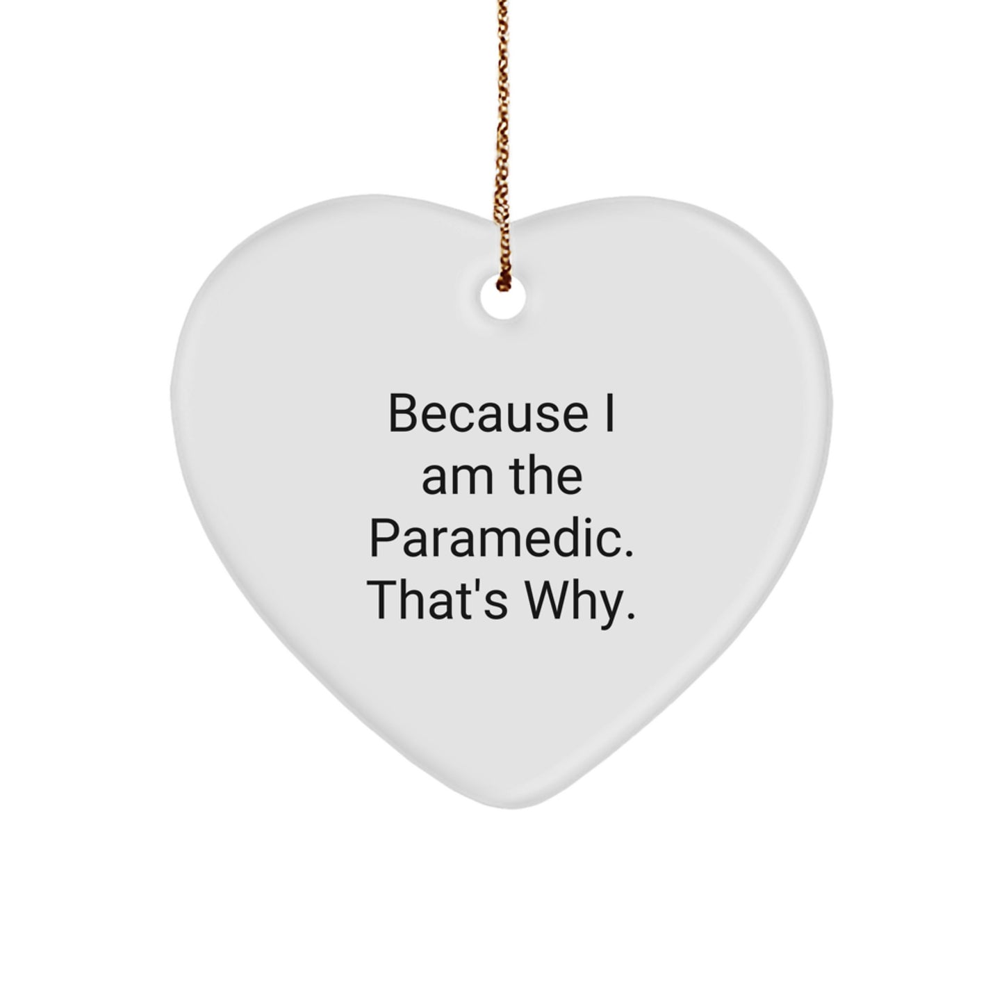 Funny Rescue Worker Heart Ornament Gifts for Rescue Worker Men, Gifts from Friends, Family, Coworkers - Christmas Unique Gifts - Image 1