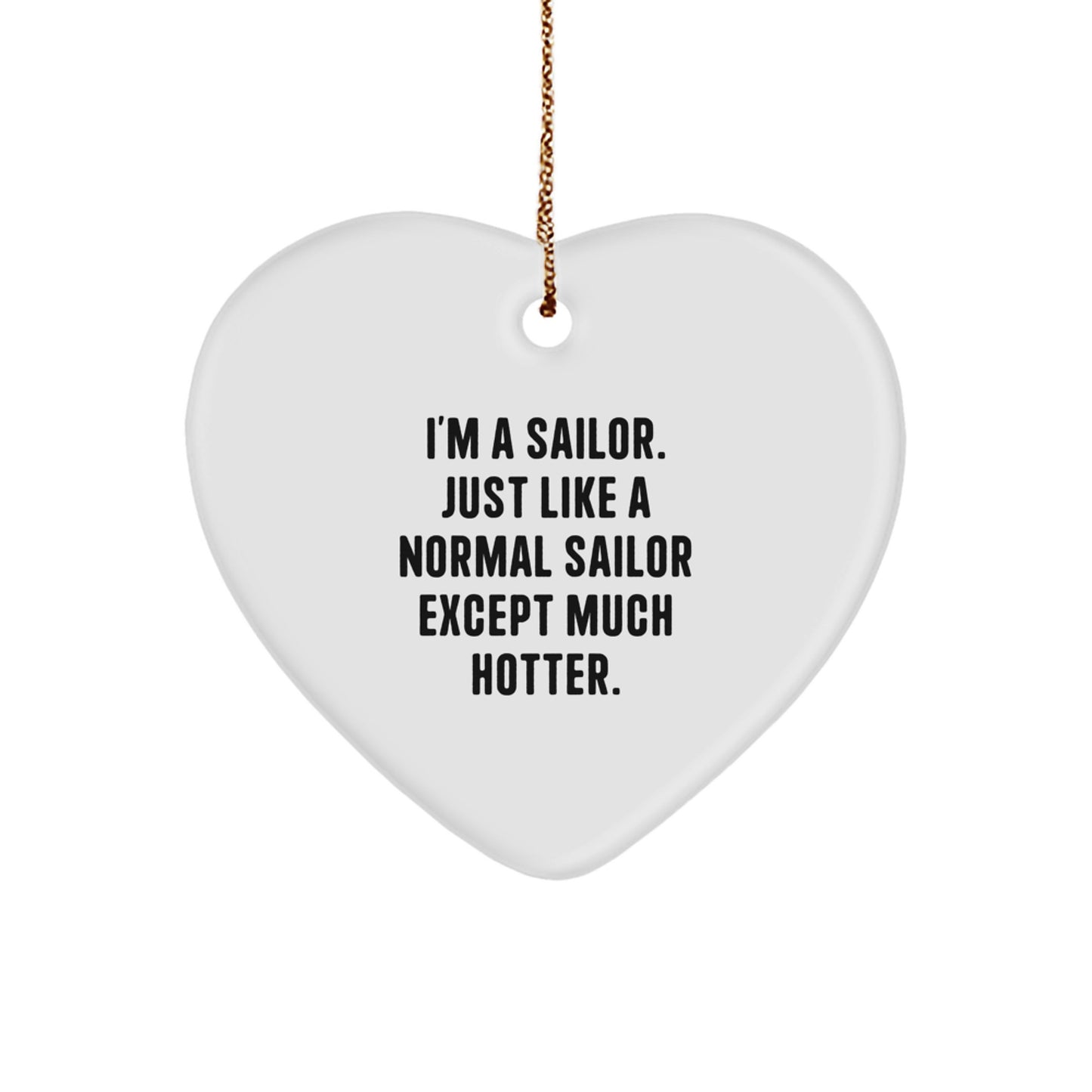 Funny Sailor Heart Ornament Gifts from Men to Sailor Sweetheart for Christmas Unique Decorations - Image 1