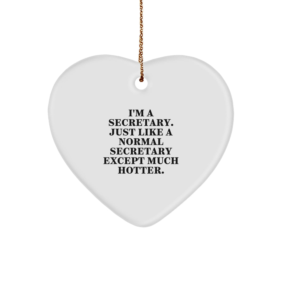 Funny Secretary Heart Ornament Gifts from Men for Women Coworkers Family - Christmas Unique Gifts for Secretary - Image 1