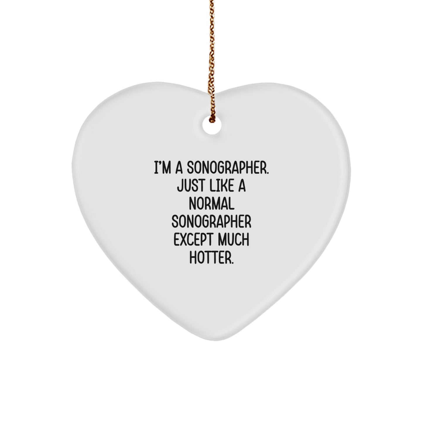 Funny Sonographer Gifts for Men Women Friends Christmas Heart Ornament from Coworkers - Image 1