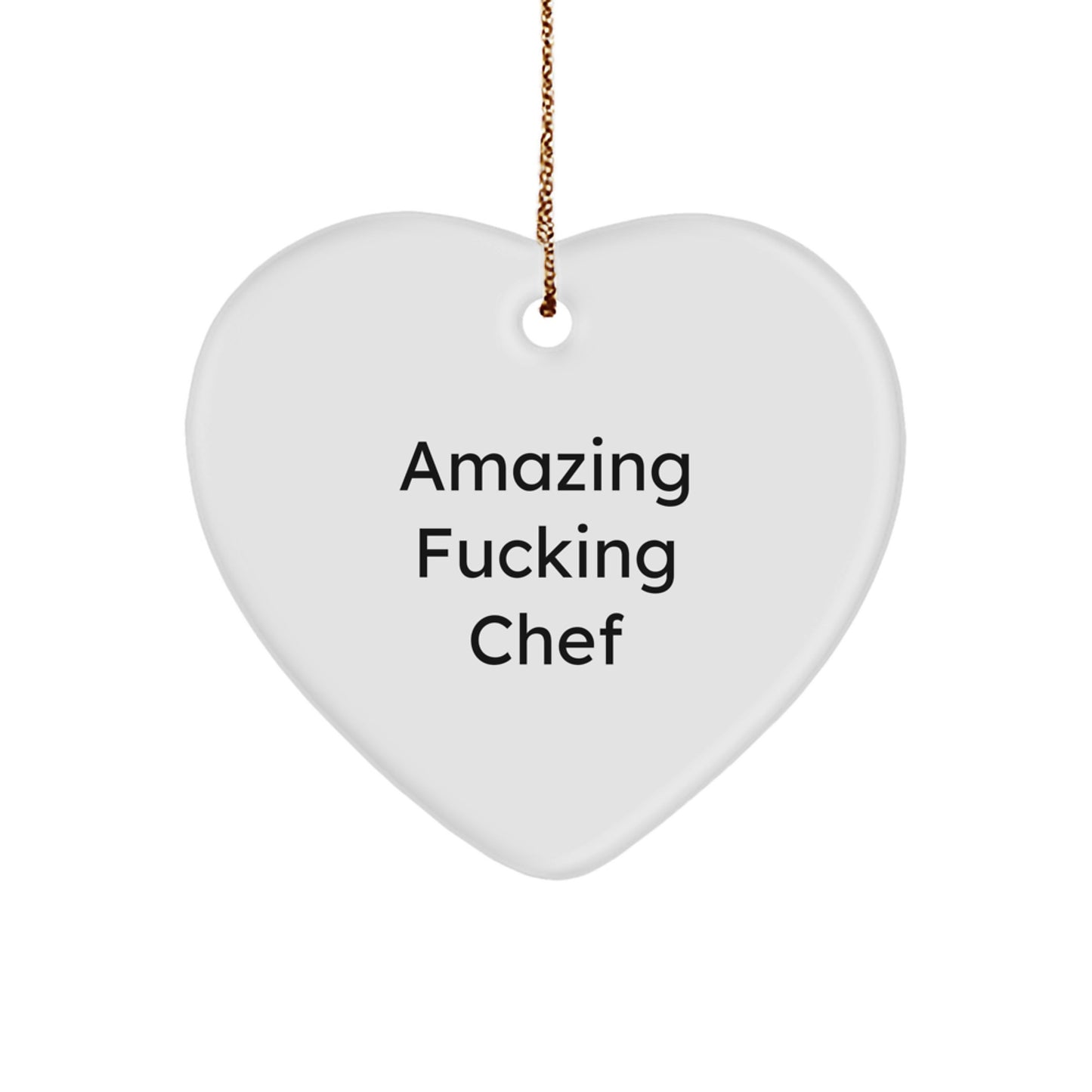Funny Chef Heart Ornament Gifts from Friends for Men Christmas Unique Presents - Image 1