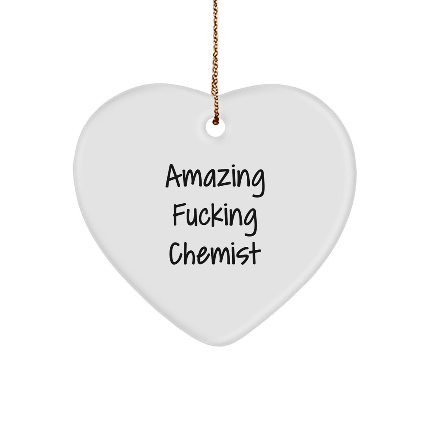 Funny Chemist Heart Ornament Gifts for Men Funny Chemist Gifts from Friends - Image 1