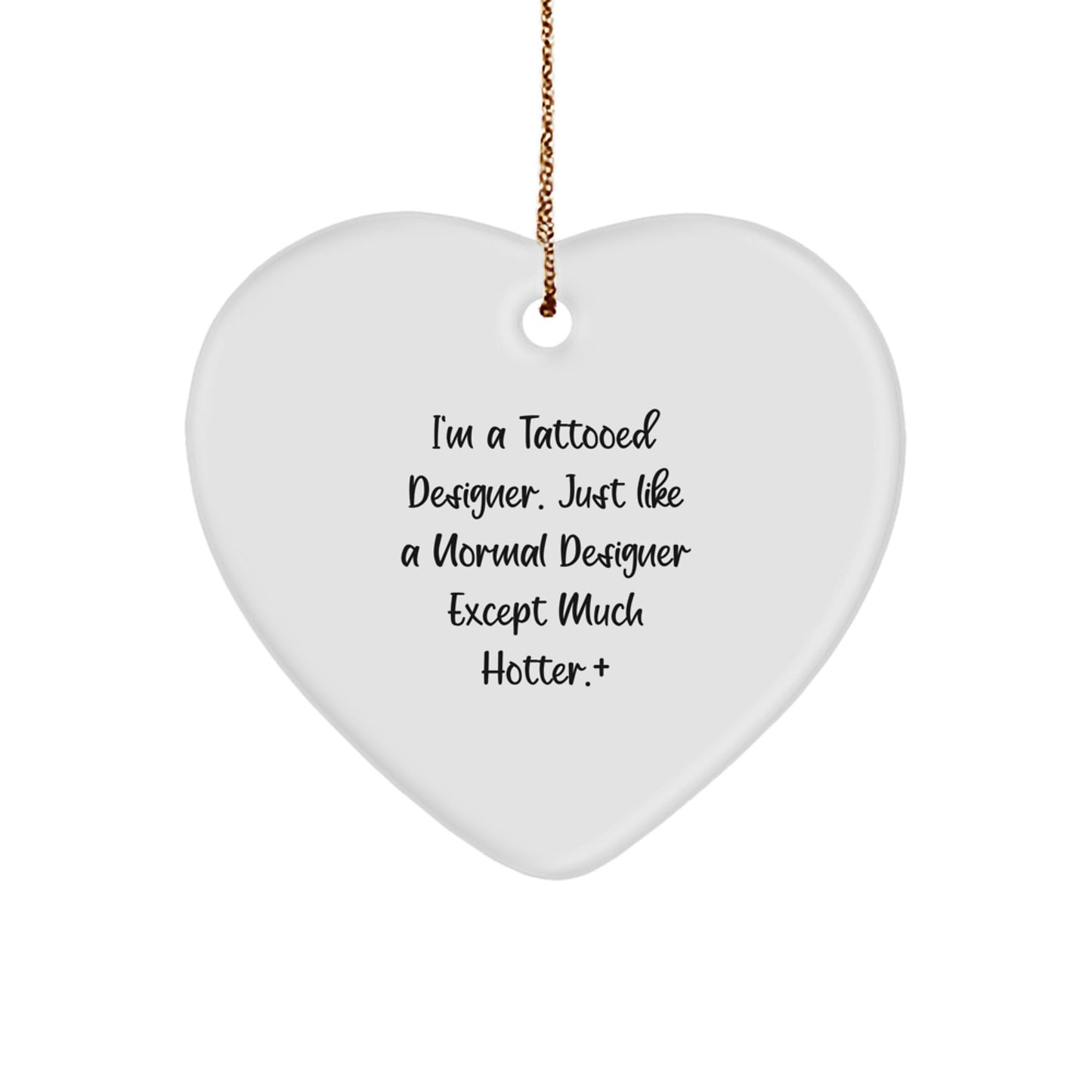 Funny Designer Gifts from Men for Women - Heart Ornament for Christmas Unique Gifts - Image 1